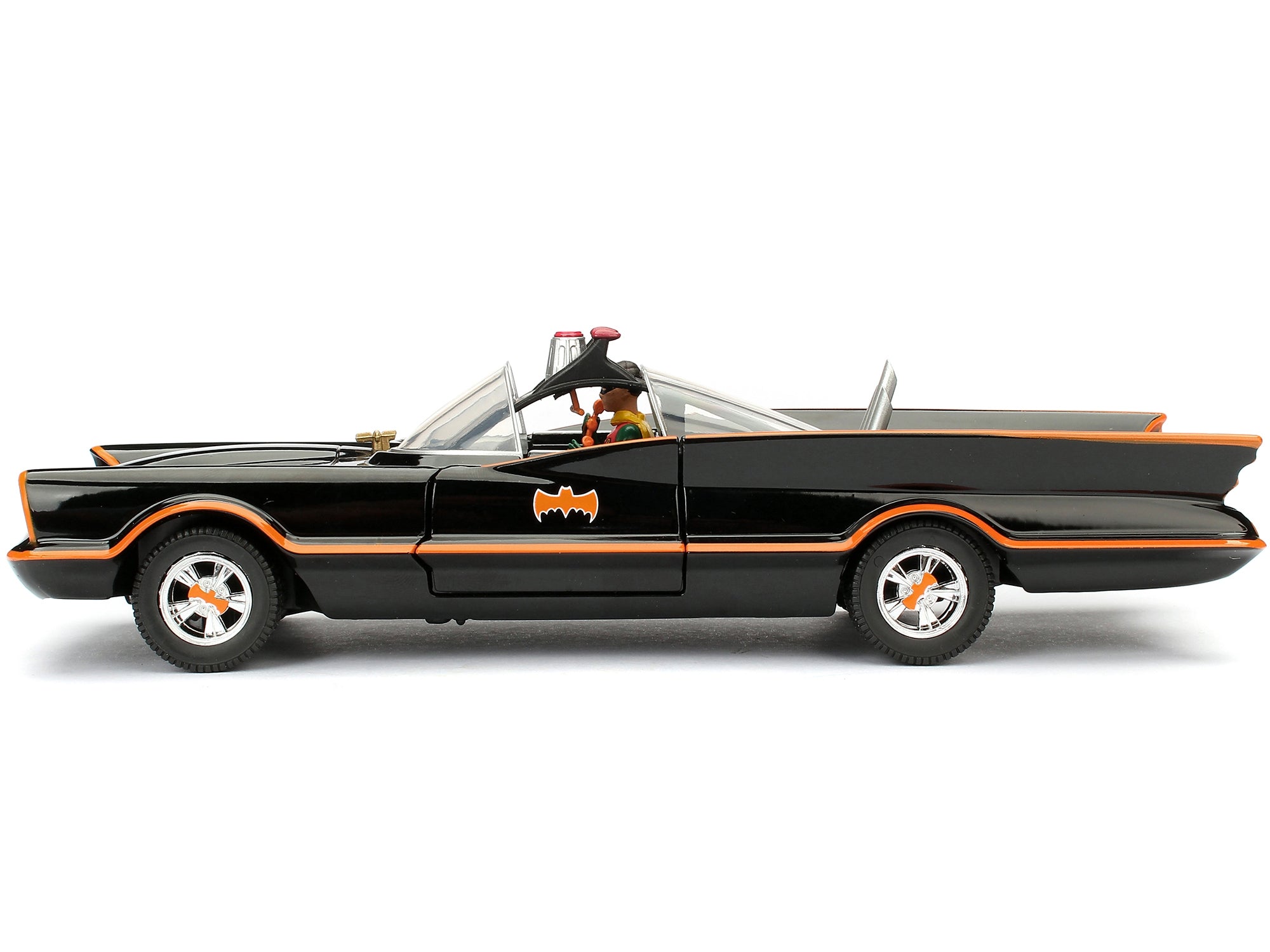 Model Kit Classic Batmobile Black with Batman Diecast Figure "Batman" (1966-1968) TV Series "Build N' Collect" 1/24 Diecast Model Car by Jada Jada