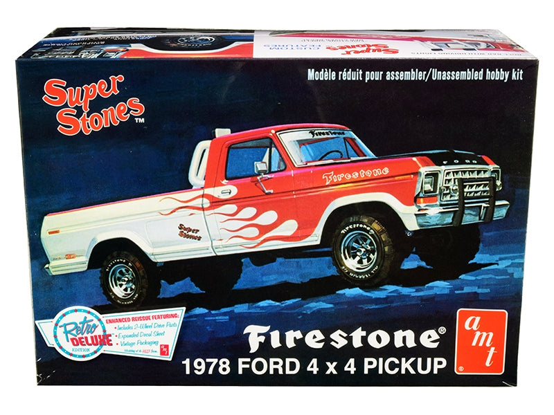 Skill 2 Model Kit 1978 Ford 4x4 Pickup Truck "Firestone Super Stones" 1/25 Scale Model by AMT AMT