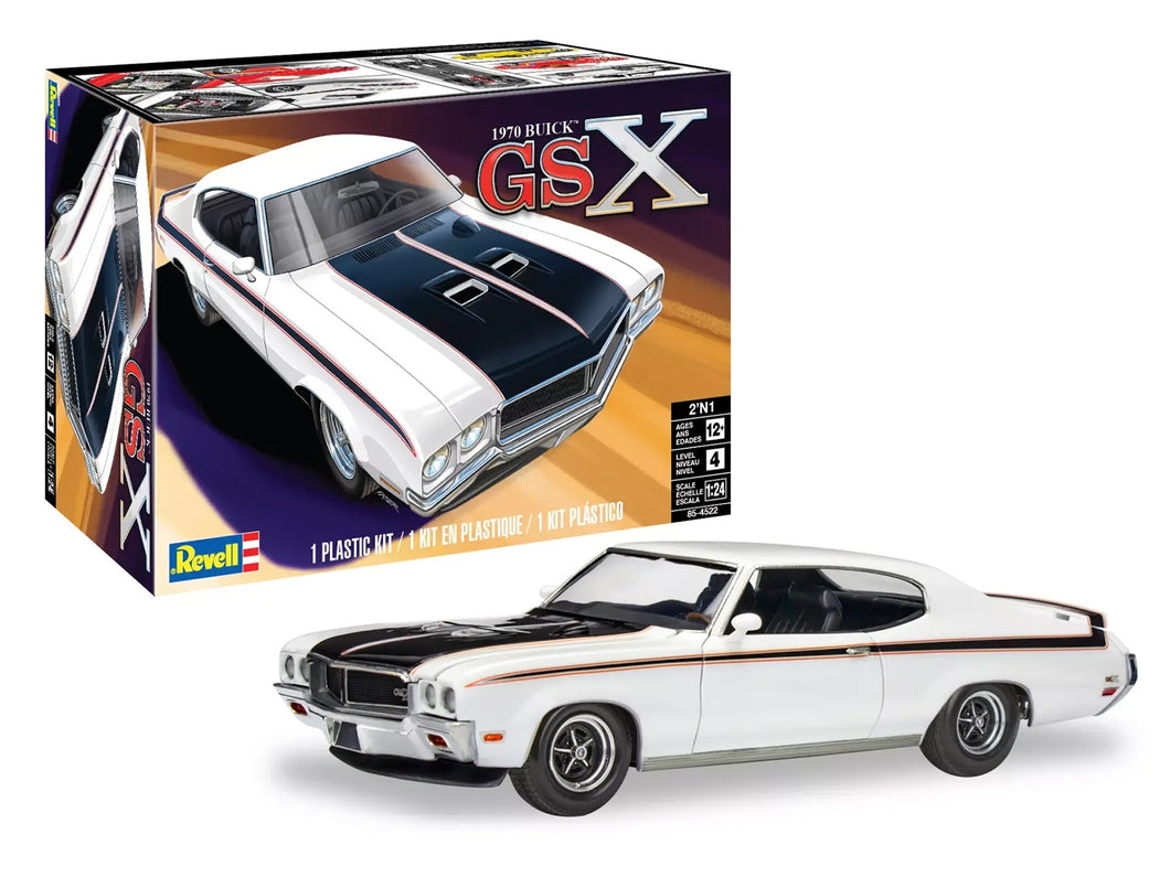 Level 4 Model Kit 1970 Buick GSX 2-in-1 Kit 1/24 Scale Model by Revell Revell