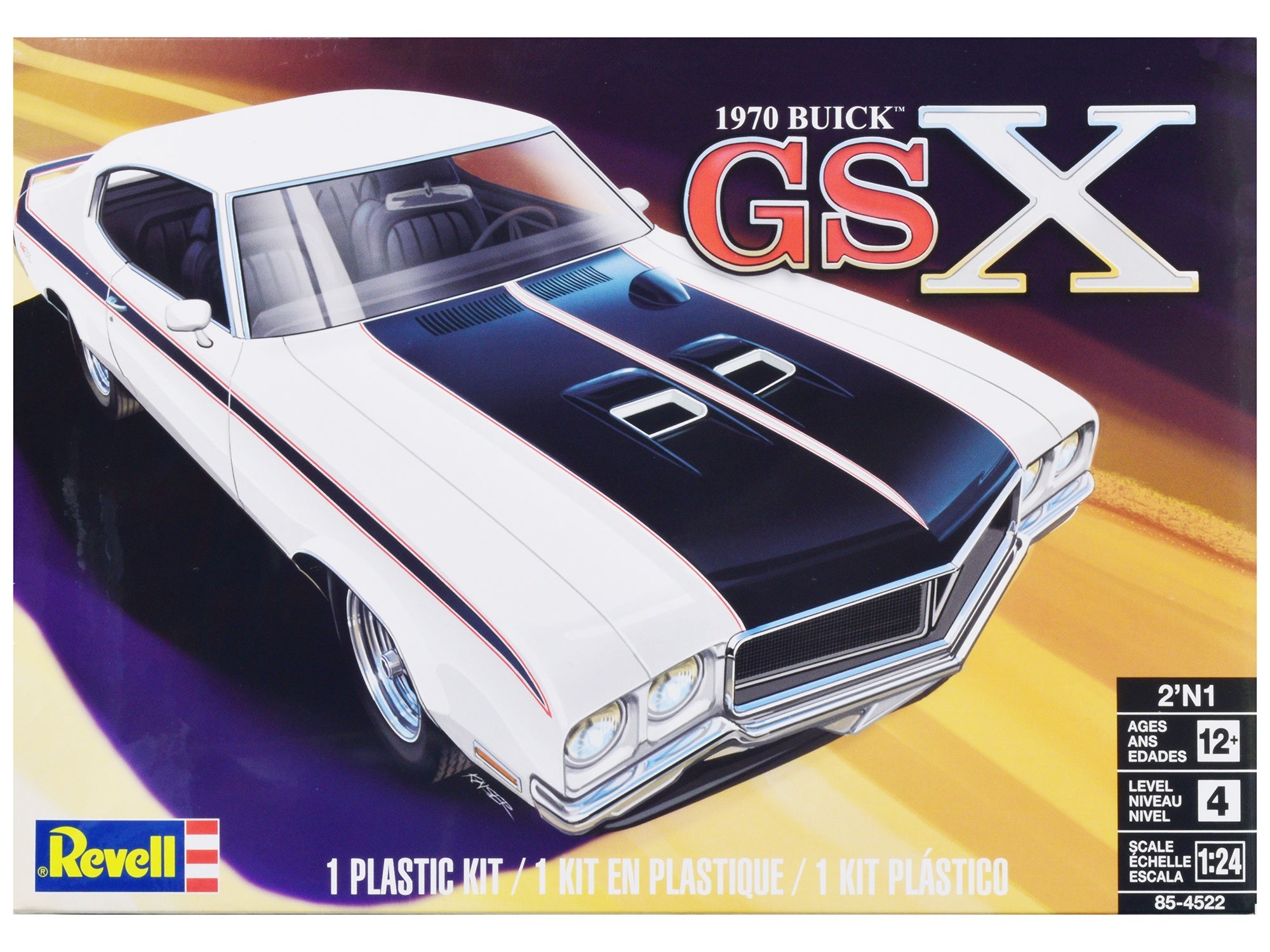 Level 4 Model Kit 1970 Buick GSX 2-in-1 Kit 1/24 Scale Model by Revell Revell