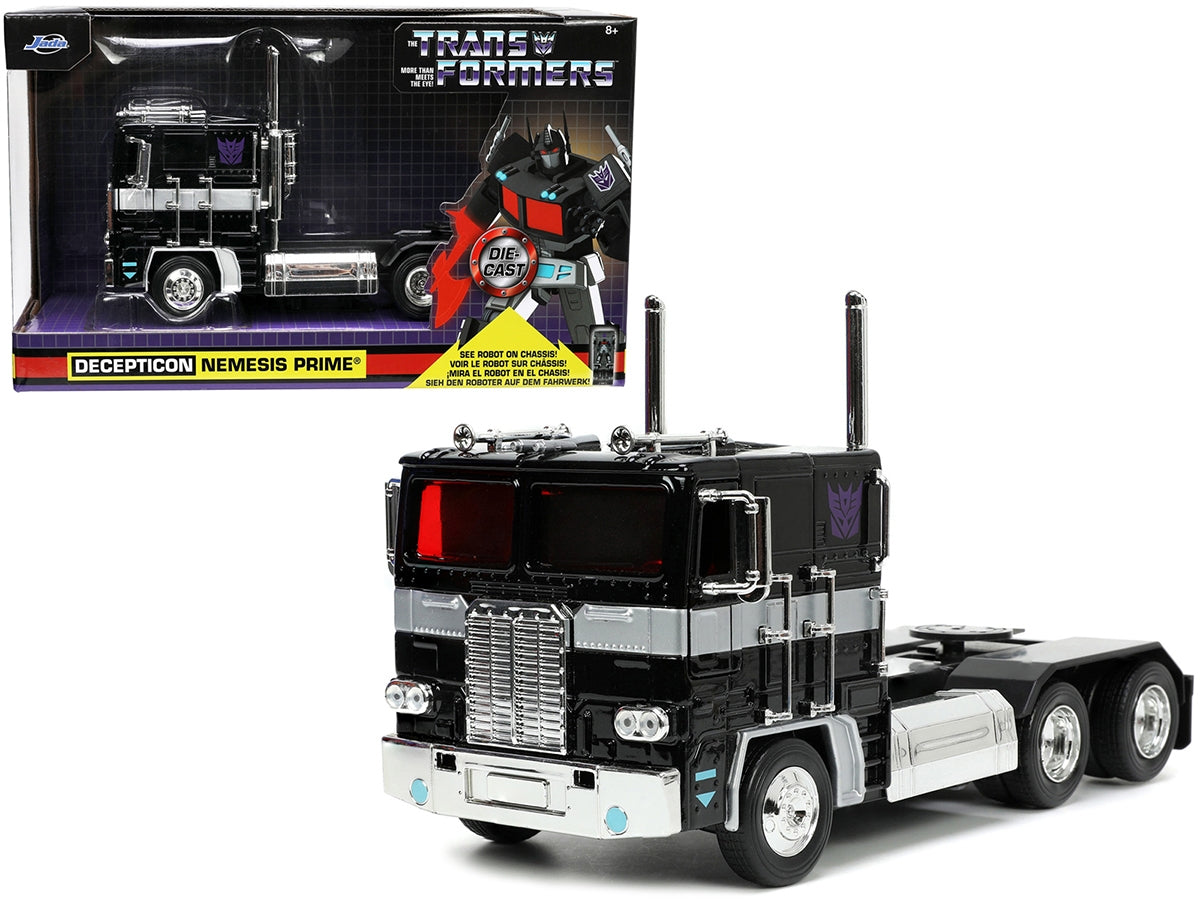 Decepticon Nemesis Prime with Robot on Chassis "Transformers" TV Series "Hollywood Rides" Series 1/24 Diecast Model by Jada Jada