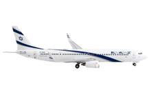 Load image into Gallery viewer, Boeing 737-900ER Commercial Aircraft &quot;El Al Israel Airlines&quot; White with Blue Stripes 1/400 Diecast Model Airplane by GeminiJets GeminiJets
