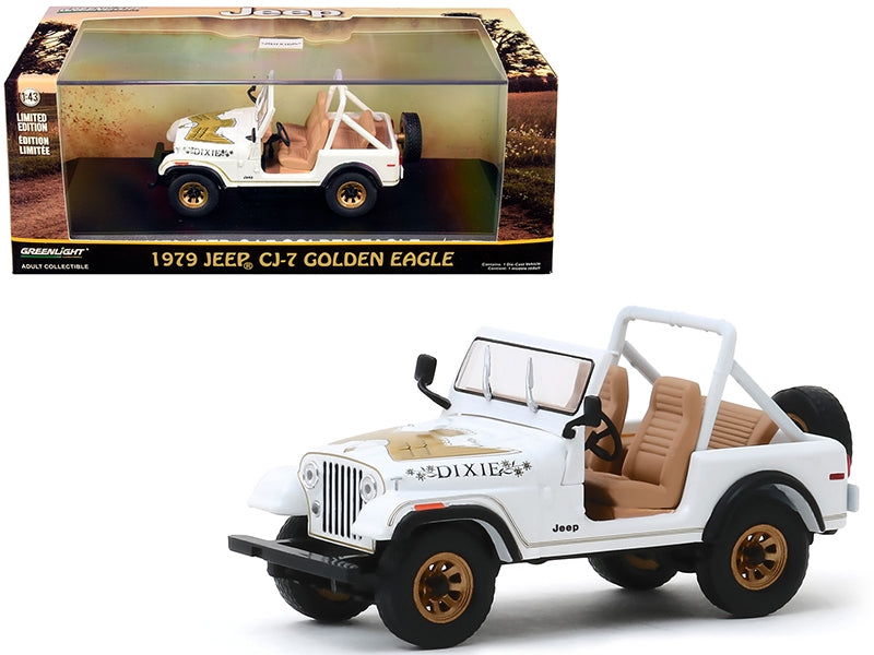 1979 Jeep CJ-7 Golden Eagle "Dixie" White 1/43 Diecast Model Car  by Greenlight Greenlight