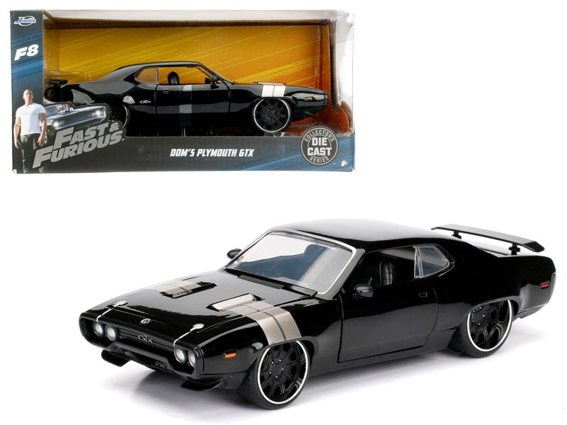 Dom's Plymouth GTX Fast & Furious F8 "The Fate of the Furious" Movie 1/24 Diecast Model Car  by Jada Jada