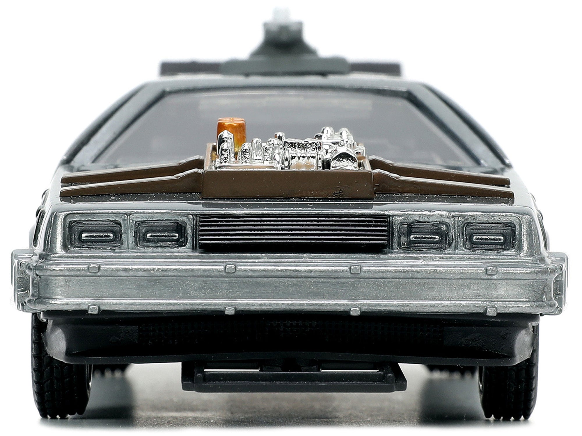 DeLorean DMC (Time Machine) Brushed Metal "Back to the Future Part III" (1990) Movie "Hollywood Rides" Series 1/32 Diecast Model Car by Jada Jada