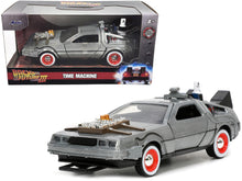 Load image into Gallery viewer, DeLorean DMC (Time Machine) Brushed Metal &quot;Back to the Future Part III&quot; (1990) Movie &quot;Hollywood Rides&quot; Series 1/32 Diecast Model Car by Jada Jada
