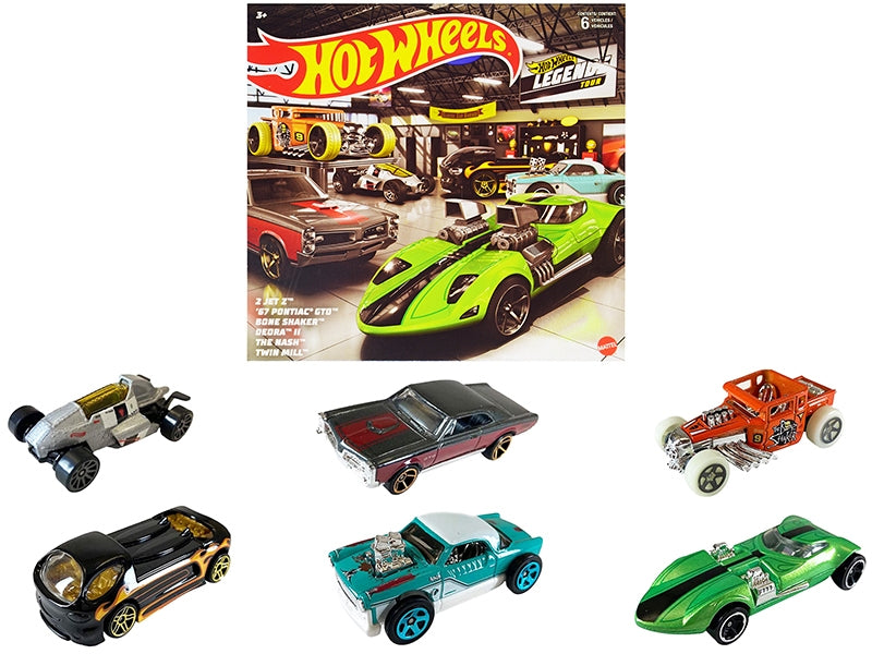 "Hot Wheels Legends" 6 piece Set Diecast Model Cars by Hot Wheels Hotwheels