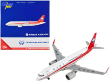 Load image into Gallery viewer, Airbus A320neo Commercial Aircraft &quot;Sichuan Airlines&quot; White with Red Stripes and Tail 1/400 Diecast Model Airplane by GeminiJets GeminiJets
