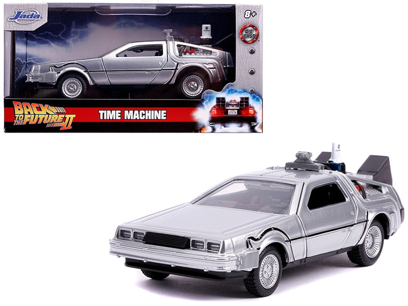 DeLorean DMC (Time Machine) Silver "Back to the Future Part II" (1989) Movie "Hollywood Rides" Series 1/32 Diecast Model Car by Jada Jada