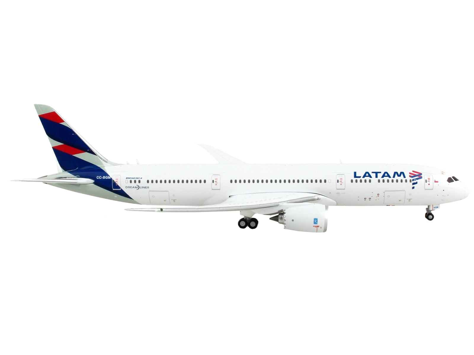 Boeing 787-9 Commercial Aircraft "LATAM Airlines" White with Blue Tail 1/400 Diecast Model Airplane by GeminiJets GeminiJets