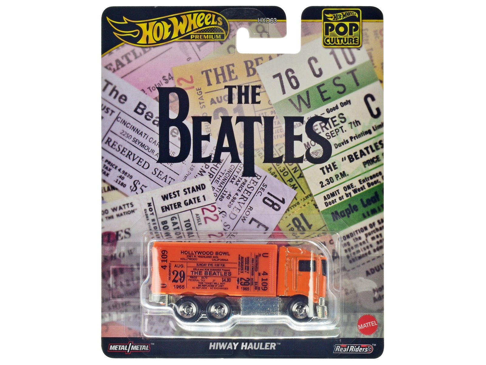 Hiway Hauler Orange with Concert Ticket Graphics "The Beatles" "Pop Culture" Series Diecast Model Car by Hot Wheels Hotwheels