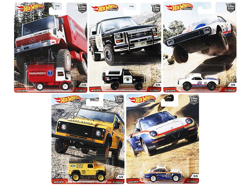 "Wild Terrain" 5 piece Set "Car Culture" Series Diecast Model Cars by Hot Wheels Hotwheels