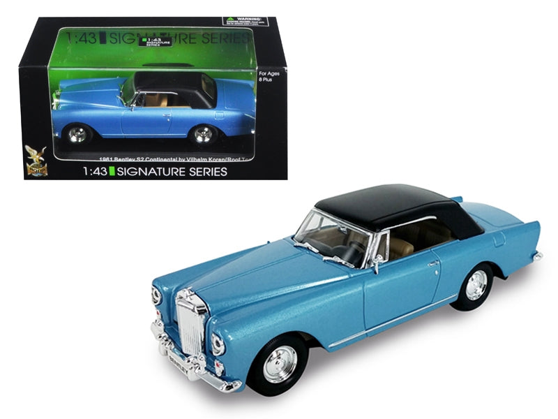 1961 Bentley Continental S2 Park Ward Blue 1/43 Diecast Model Car by Road Signature Road Signature