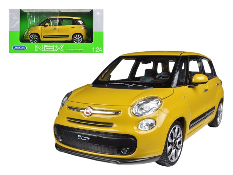 2013 Fiat 500L Yellow 1/24 Diecast Car Model by Welly Welly