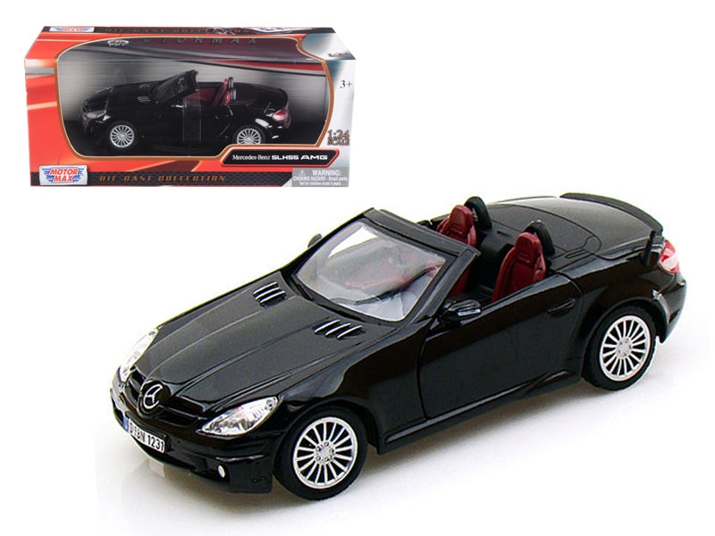 Mercedes Benz SLK55 AMG Convertible Black 1/24 Diecast Model Car by Motormax Motormax