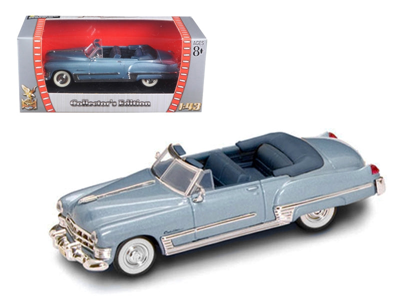 1949 Cadillac Coupe DeVille Convertible Blue Metallic 1/43 Diecast Model Car by Road Signature Road Signature