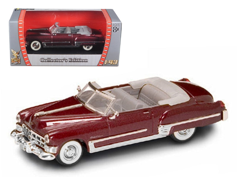 1949 Cadillac Coupe DeVille Convertible Burgundy Metallic 1/43 Diecast Car by Road Signature Road Signature