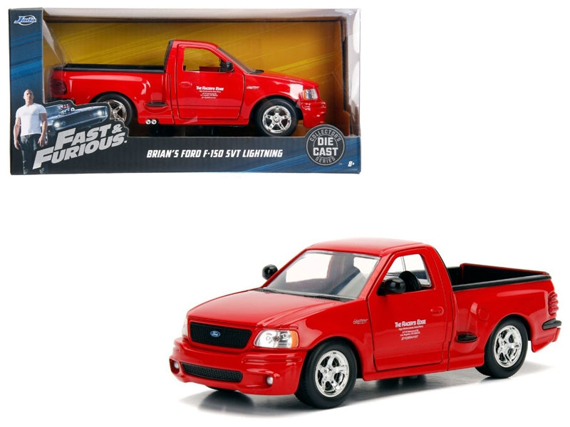 Brian's Ford F-150 SVT Lightning Pickup Truck Red "Fast & Furious" Movie 1/24 Diecast Model Car by Jada Jada