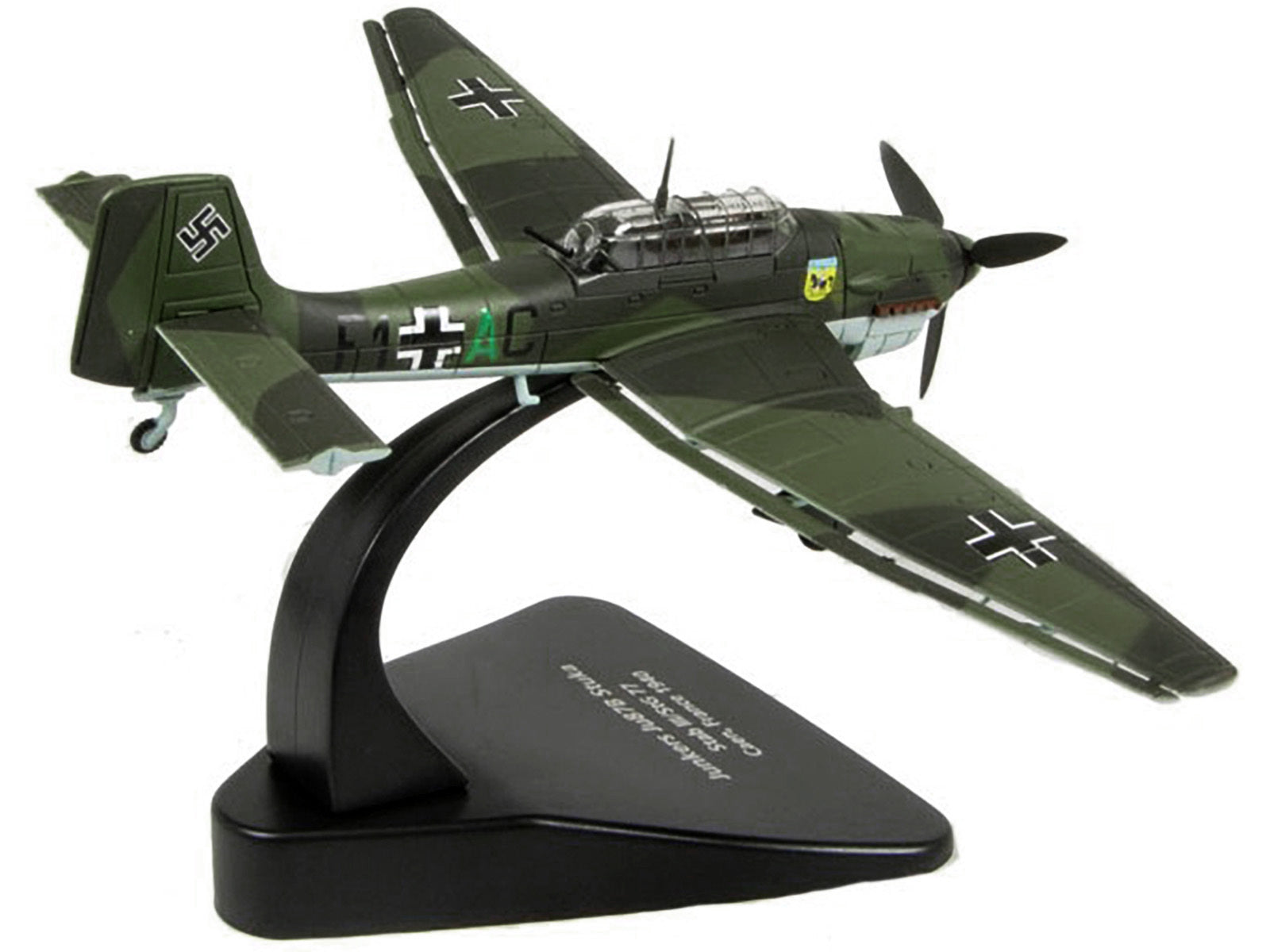 Junkers Ju 87B "Stuka Stab" Dive Bomber Plane III/StG 77 Caen France (1940) "Oxford Aviation" Series 1/72 Diecast Model Airplane by Oxford Diecast Oxford Diecast