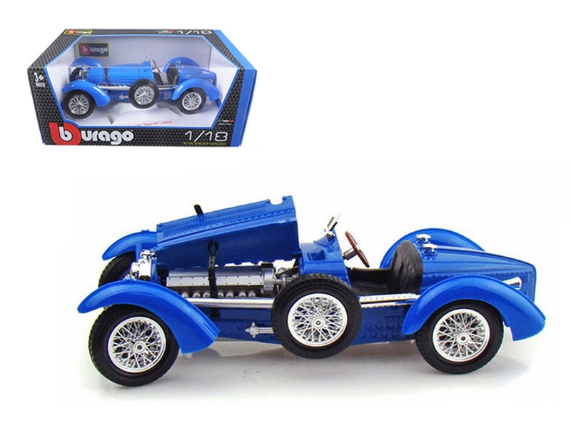 1934 Bugatti Type 59 Blue 1/18 Diecast Model Car by Bburago Bburago