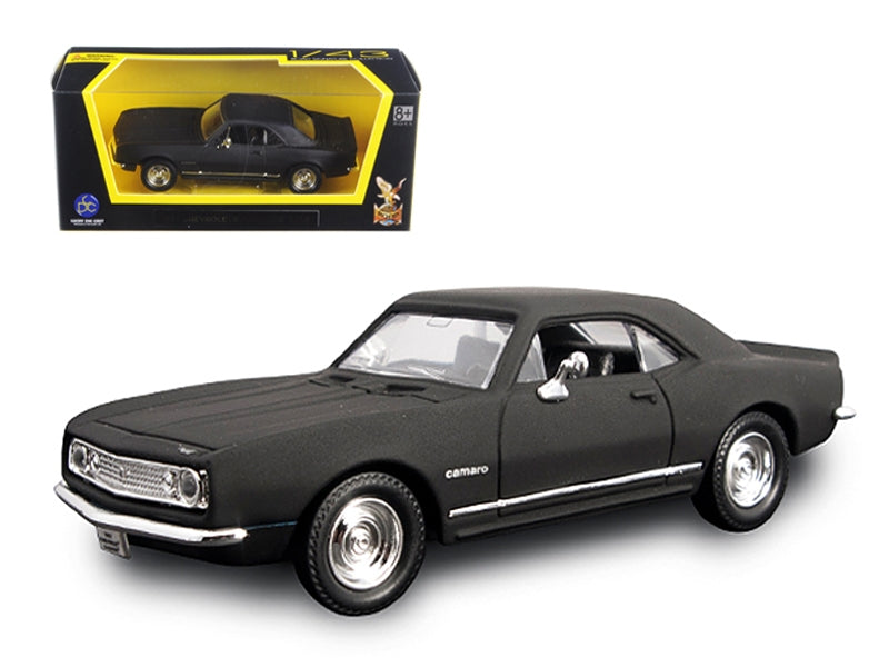 1967 Chevrolet Camaro Z28 Matt Black 1/43 Diecast Model Car by Road Signature Road Signature