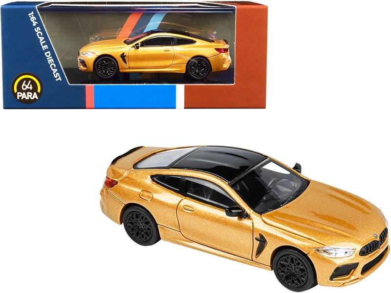 BMW M8 Coupe Ceylon Gold Metallic with Black Top 1/64 Diecast Model Car by Paragon Paragon