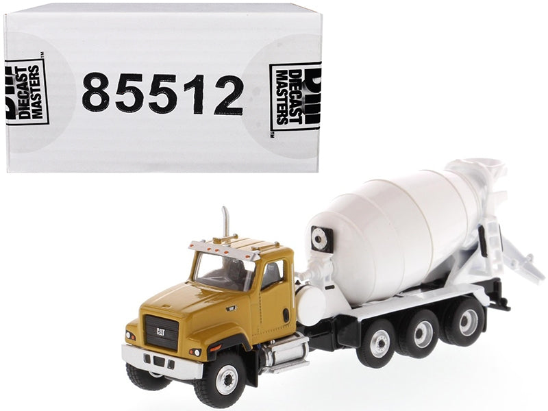 CAT Caterpillar CT681 Concrete Mixer Yellow and White "High Line" Series 1/87 (HO) Scale Diecast Model by Diecast Masters Diecast Masters