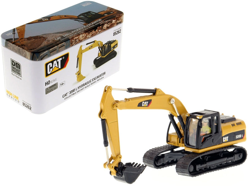 CAT Caterpillar 320D L Hydraulic Excavator with Operator "High Line" Series 1/87 (HO) Scale Diecast Model by Diecast Masters Diecast Masters