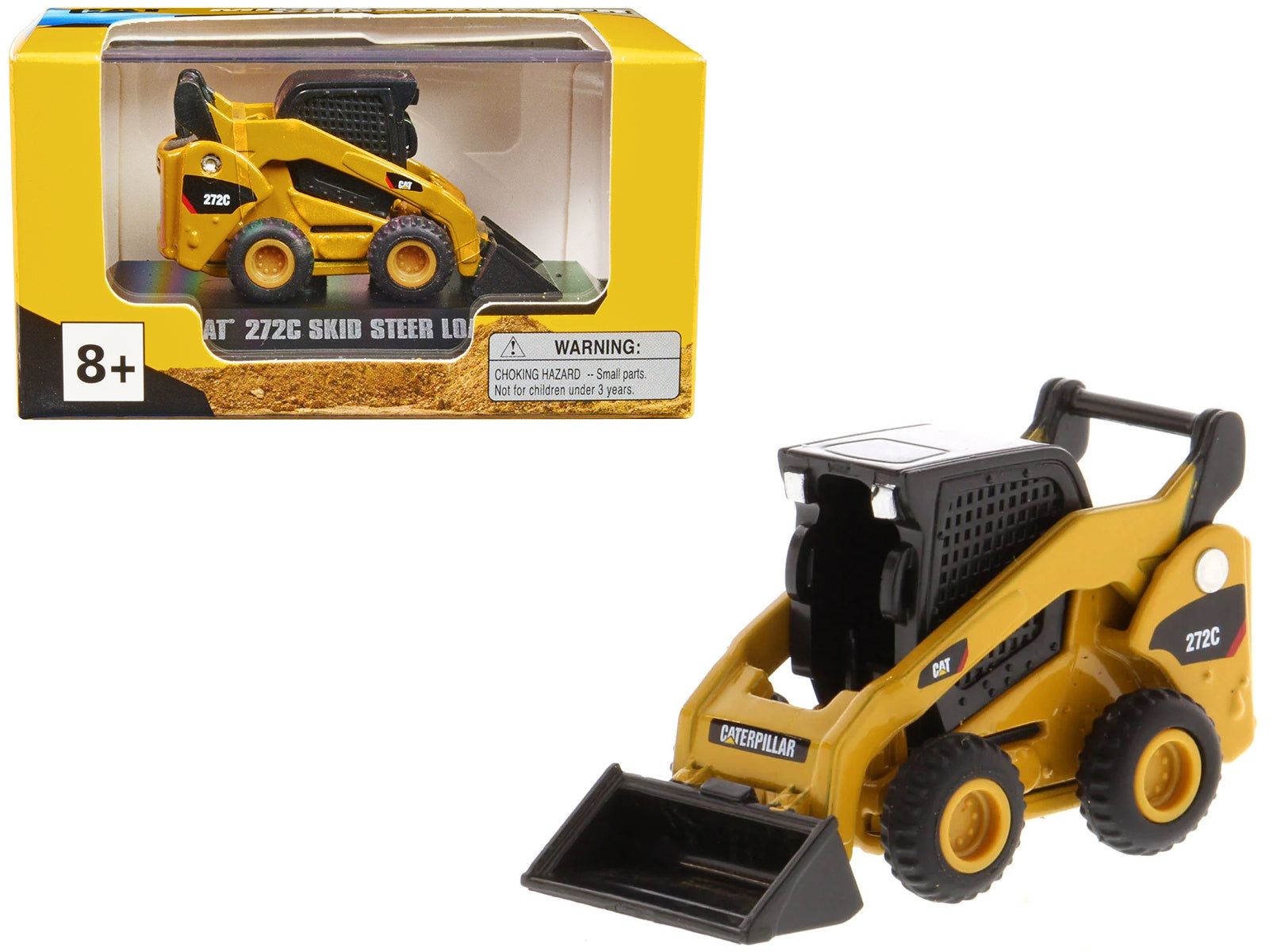 CAT Caterpillar 272C Skid Steer Loader Yellow "Micro-Constructor" Series Diecast Model by Diecast Masters Diecast Masters