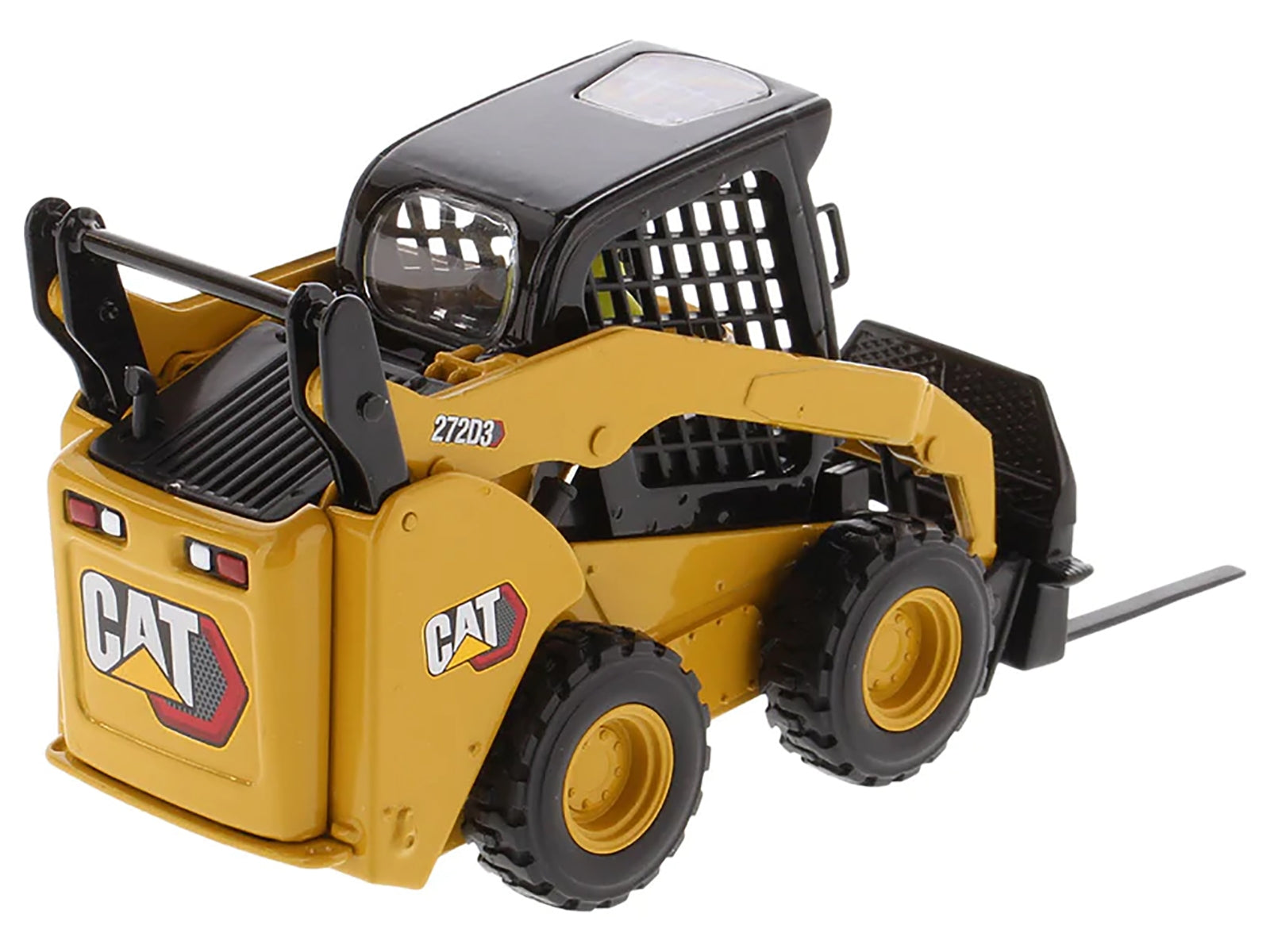 CAT Caterpillar 272D3 Skid Steer Loader with Operator Yellow "High Line" Series 1/32 Diecast Model by Diecast Masters Diecast Masters