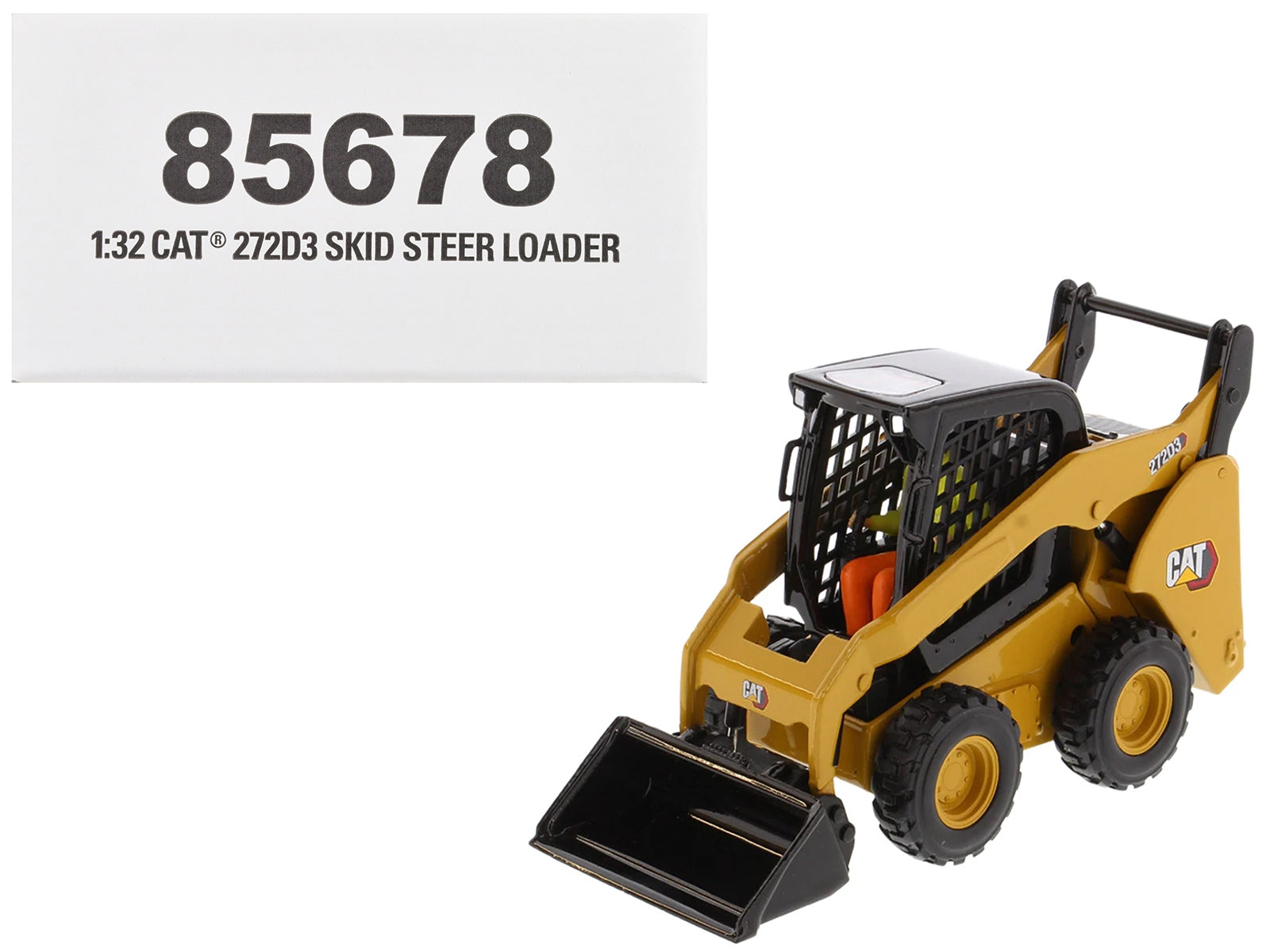 CAT Caterpillar 272D3 Skid Steer Loader with Operator Yellow "High Line" Series 1/32 Diecast Model by Diecast Masters Diecast Masters