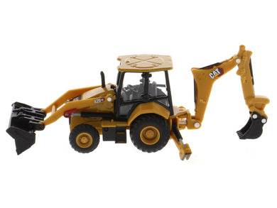 CAT Caterpillar 420 XE Backhoe Loader with Work Tools Yellow 1/64 Diecast Model by Diecast Masters Diecast Masters