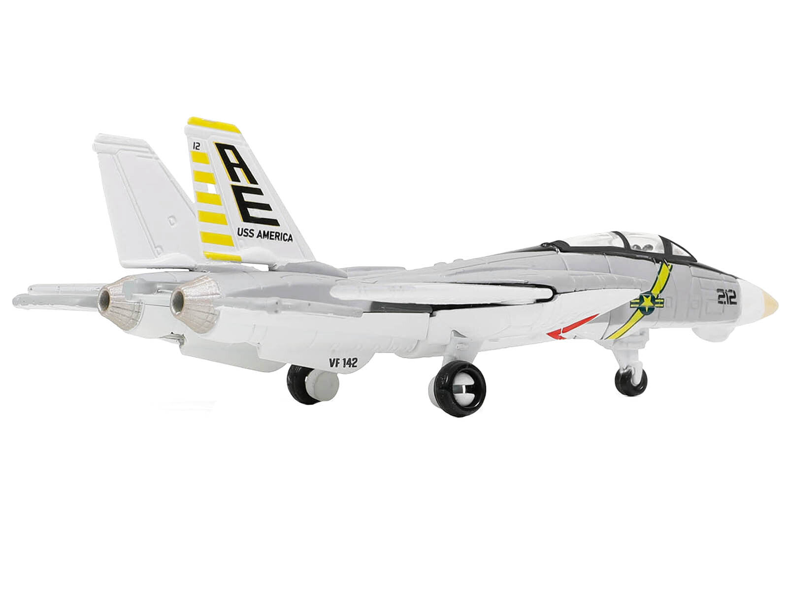 Grumman F-14B Tomcat Fighter Aircraft "VF-142 Ghostriders" and Section K of USS Enterprise (CVN-65) Aircraft Carrier Display Deck "Legendary F-14 Tomcat" Series 1/200 Diecast Model by Forces of Valor Forces Of Valor