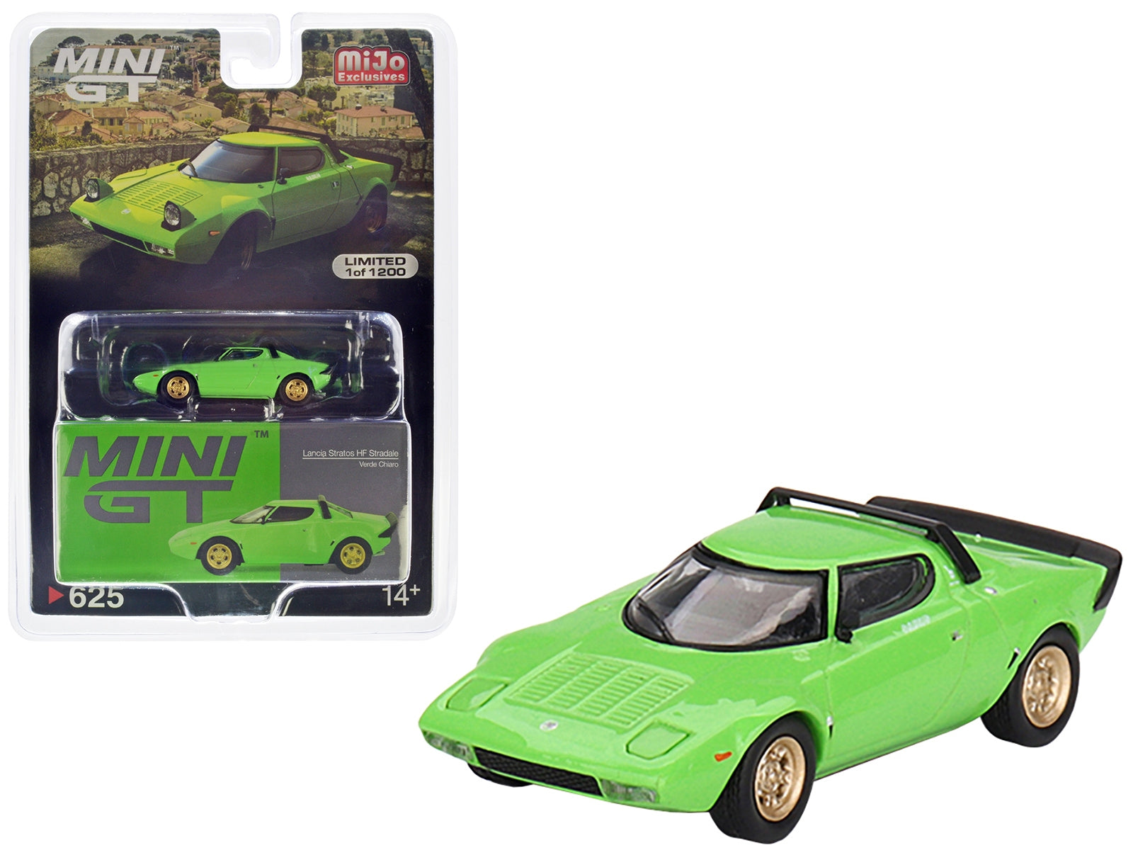 Lancia Stratos HF Stradale Verde Chiaro Green Limited Edition to 1200 pieces Worldwide 1/64 Diecast Model Car by True Scale Miniatures True Scale Miniatures