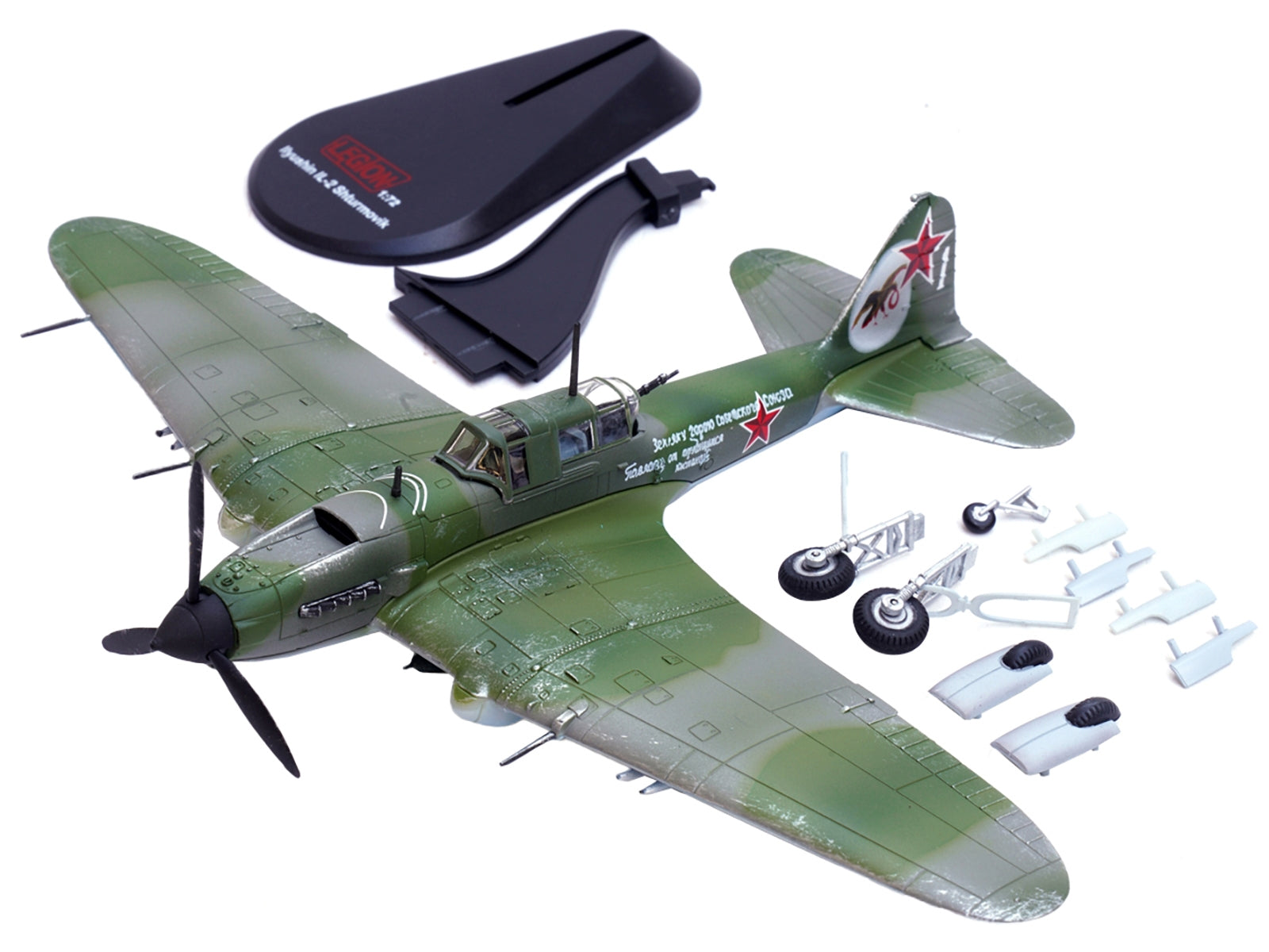 Ilyushin IL-2M3 Sturmovik Aircraft Green Camouflage "Double Hero of the Soviet Union Ivan Pavlov" Soviet Air Force 1/72 Diecast Model Airplane by Legion Legion