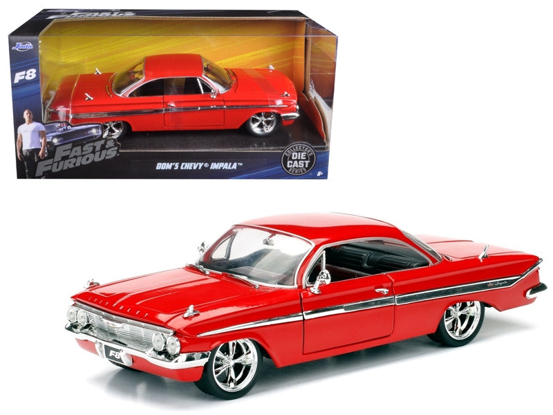 Dom's Chevrolet Impala Red "Fast & Furious F8: The Fate of the Furious" (2017) Movie 1/24 Diecast Model Car by Jada Jada