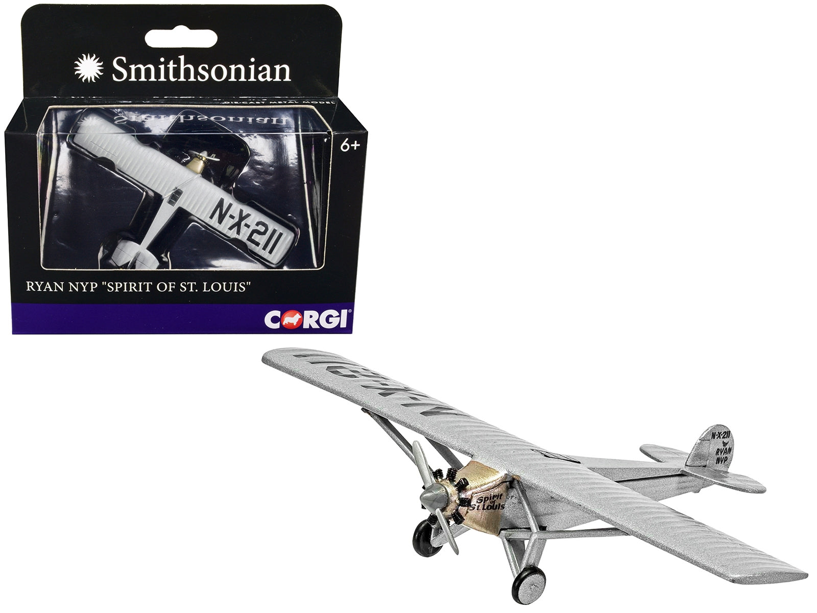 Ryan NYP N-X-211 Airplane "Spirit of St. Louis" "Smithsonian" Series Diecast Model by Corgi Corgi