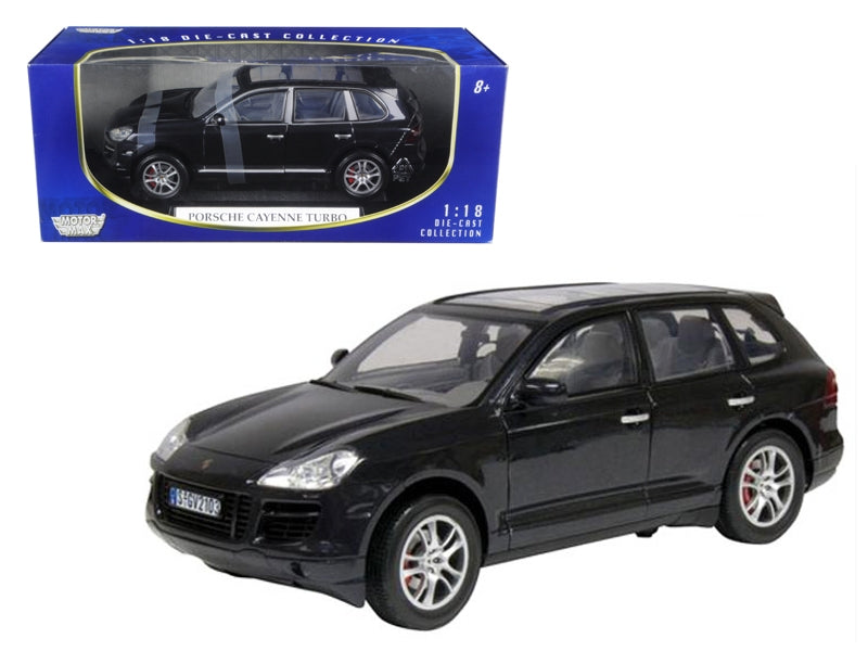 2008 Porsche Cayenne Turbo Metallic Black 1/18 Diecast Model Car by Motormax Motormax