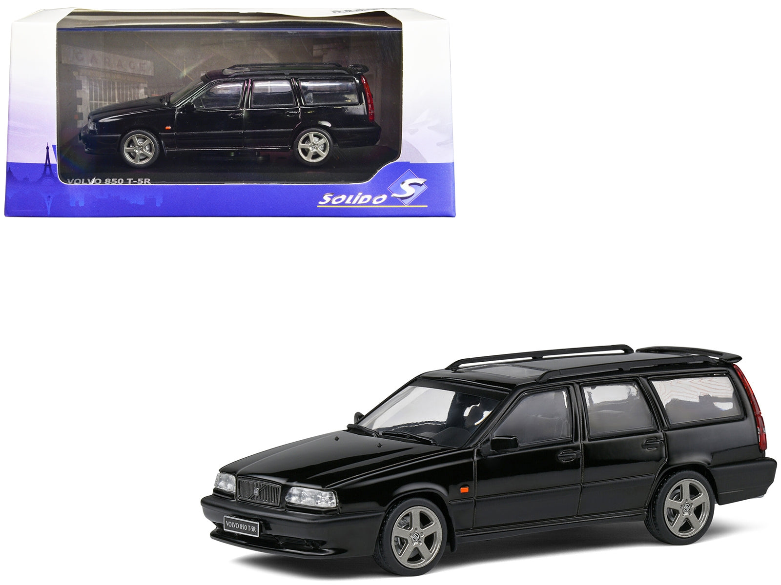 1996 Volvo 850 T5-R Black 1/43 Diecast Model Car by Solido Solido