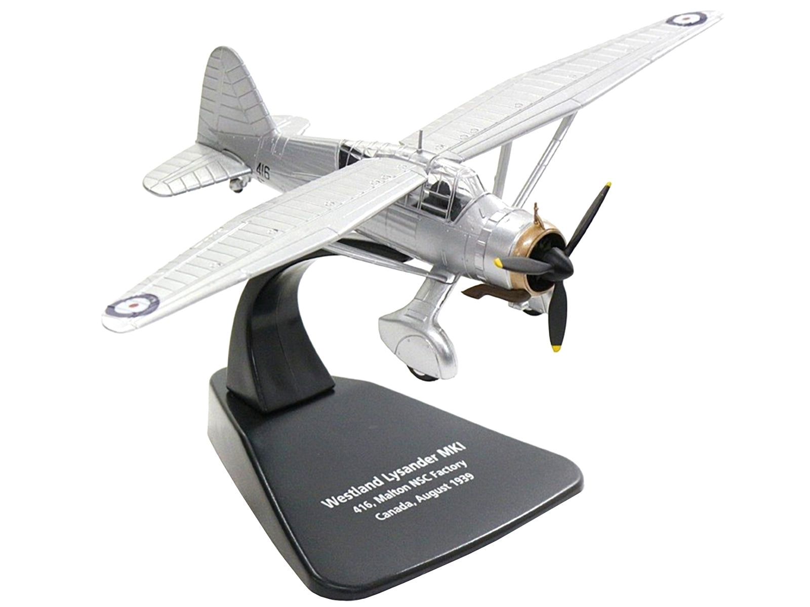 Westland Lysander MK I War Plane 416 Malton NSC Factory Canada (August 1939) "Oxford Aviation" Series 1/72 Diecast Model Airplane by Oxford Diecast Oxford Diecast