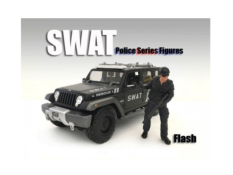 SWAT Team Flash Figure For 1:24 Scale Models by American Diorama American Diorama