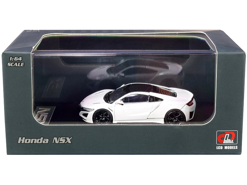 Honda NSX White with Carbon Top 1/64 Diecast Model Car by LCD Models LCD Models