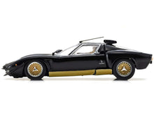 Load image into Gallery viewer, Lamborghini Miura SVR Black with Gold Accents and Wheels 1/43 Diecast Model Car by Kyosho Kyosho
