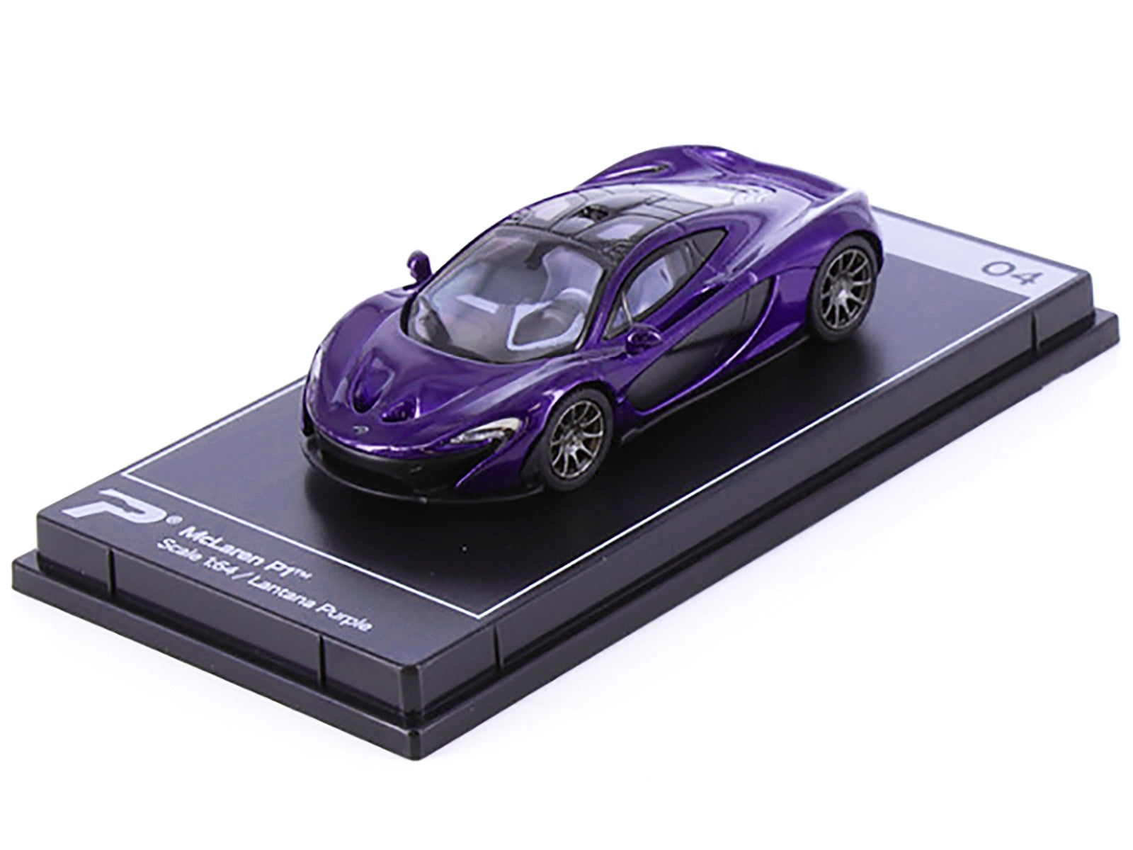 McLaren P1 Lantana Purple Metallic with Black Top "Hypercar League Collection" 1/64 Diecast Model Car by PosterCars PosterCars