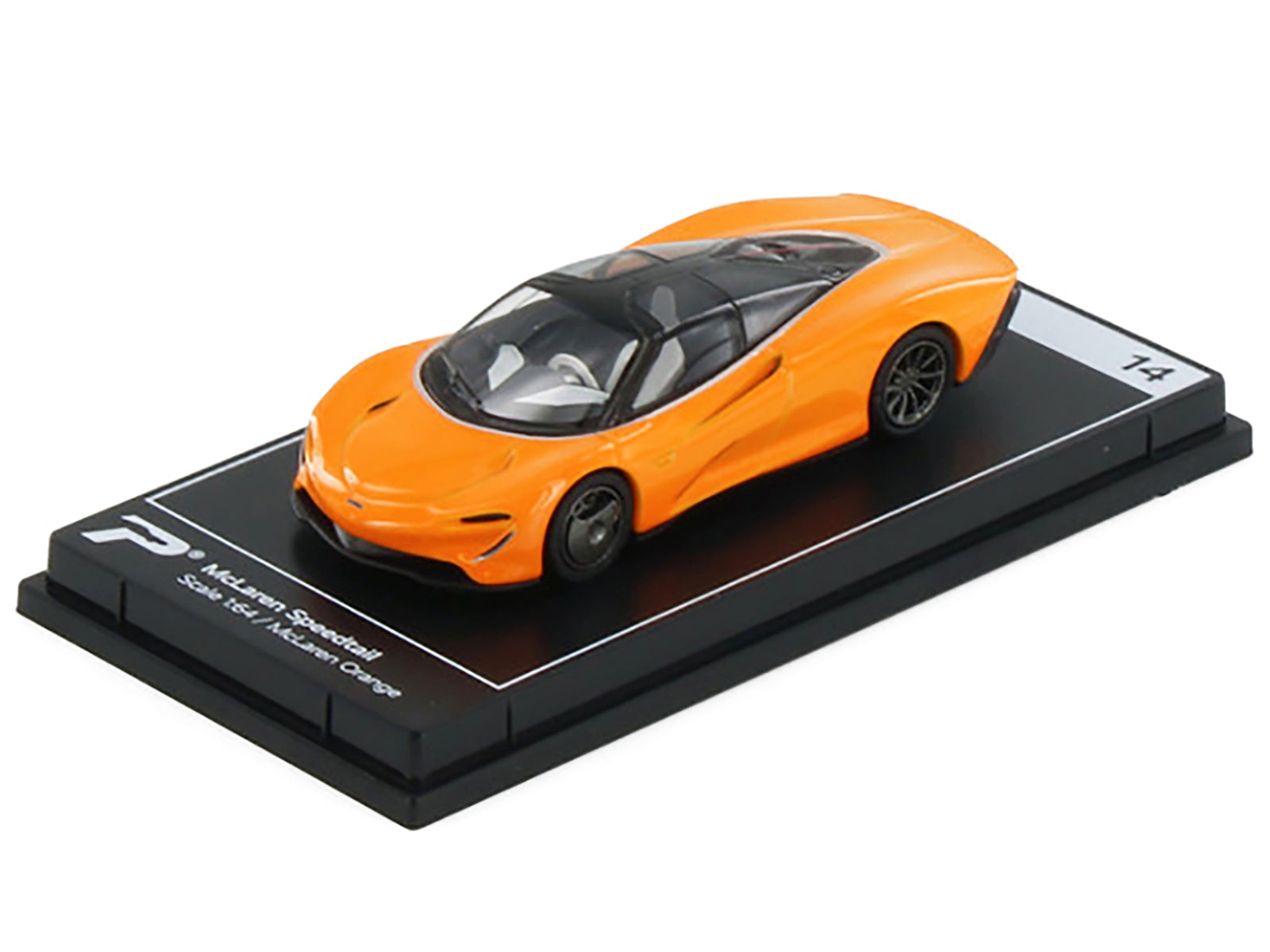 McLaren Speedtail McLaren Orange with Black Top "Hypercar League Collection" 1/64 Diecast Model Car by PosterCars PosterCars