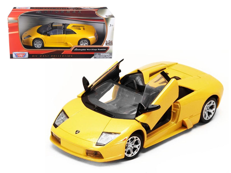 Lamborghini Murcielago Roadster Yellow Metallic 1/24 Diecast Model Car by Motormax Motormax