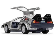 Load image into Gallery viewer, DMC DeLorean Time Machine with Doc Brown Figure &quot;Back to the Future&quot; (1985) Movie Diecast Model Car by Corgi Corgi
