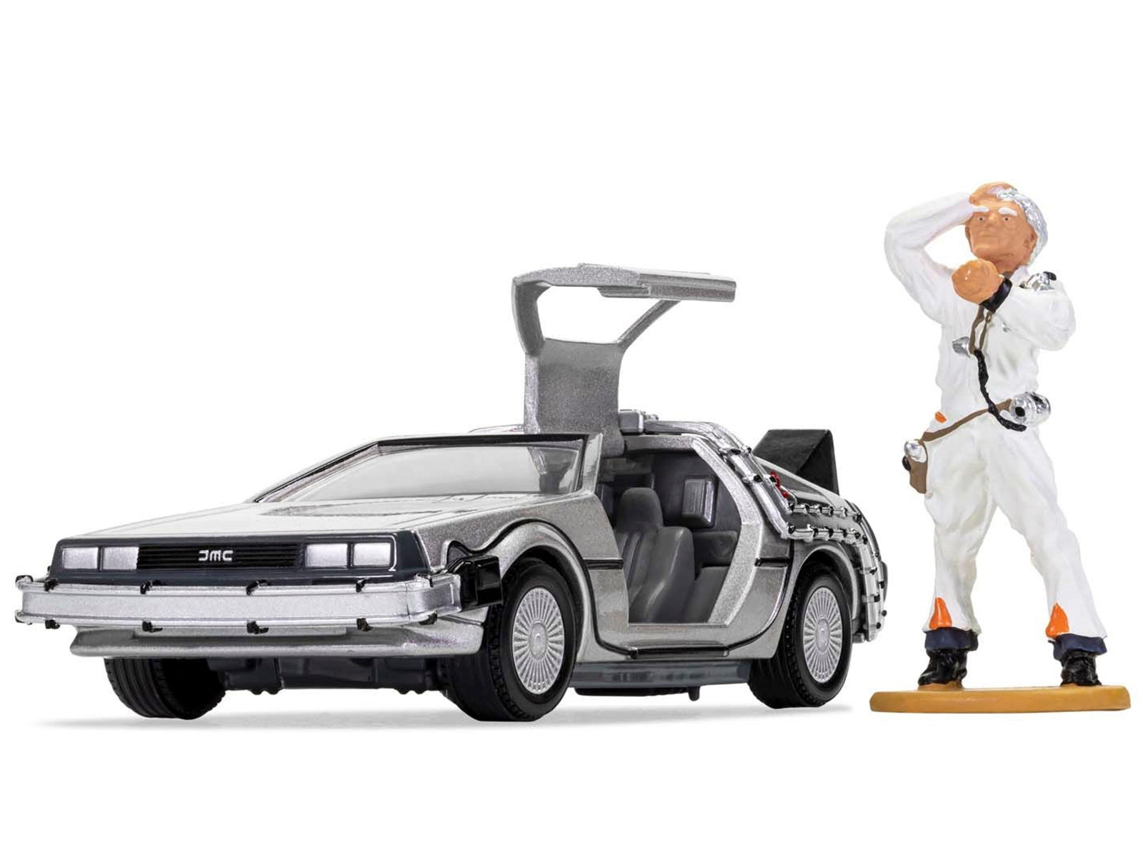 DMC DeLorean Time Machine with Doc Brown Figure "Back to the Future" (1985) Movie Diecast Model Car by Corgi Corgi