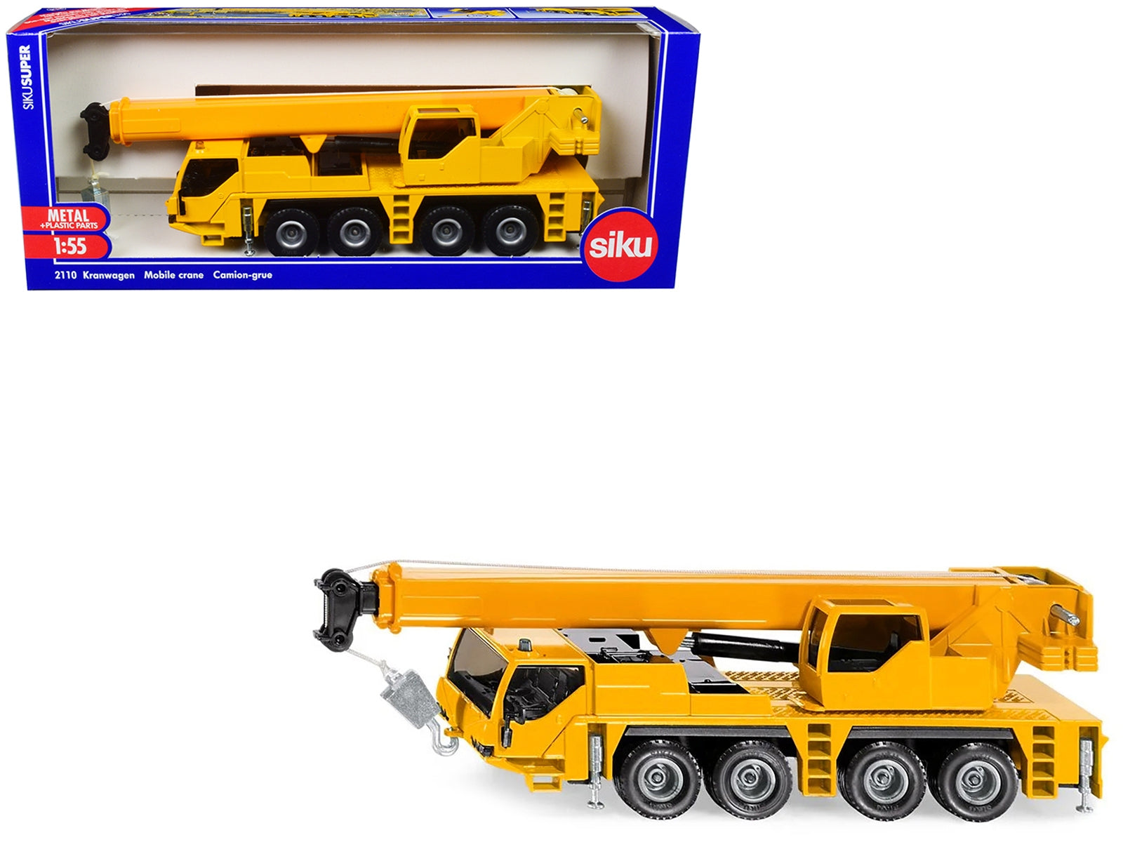 Mobile Crane Yellow 1/55 Diecast Model by Siku SIKU