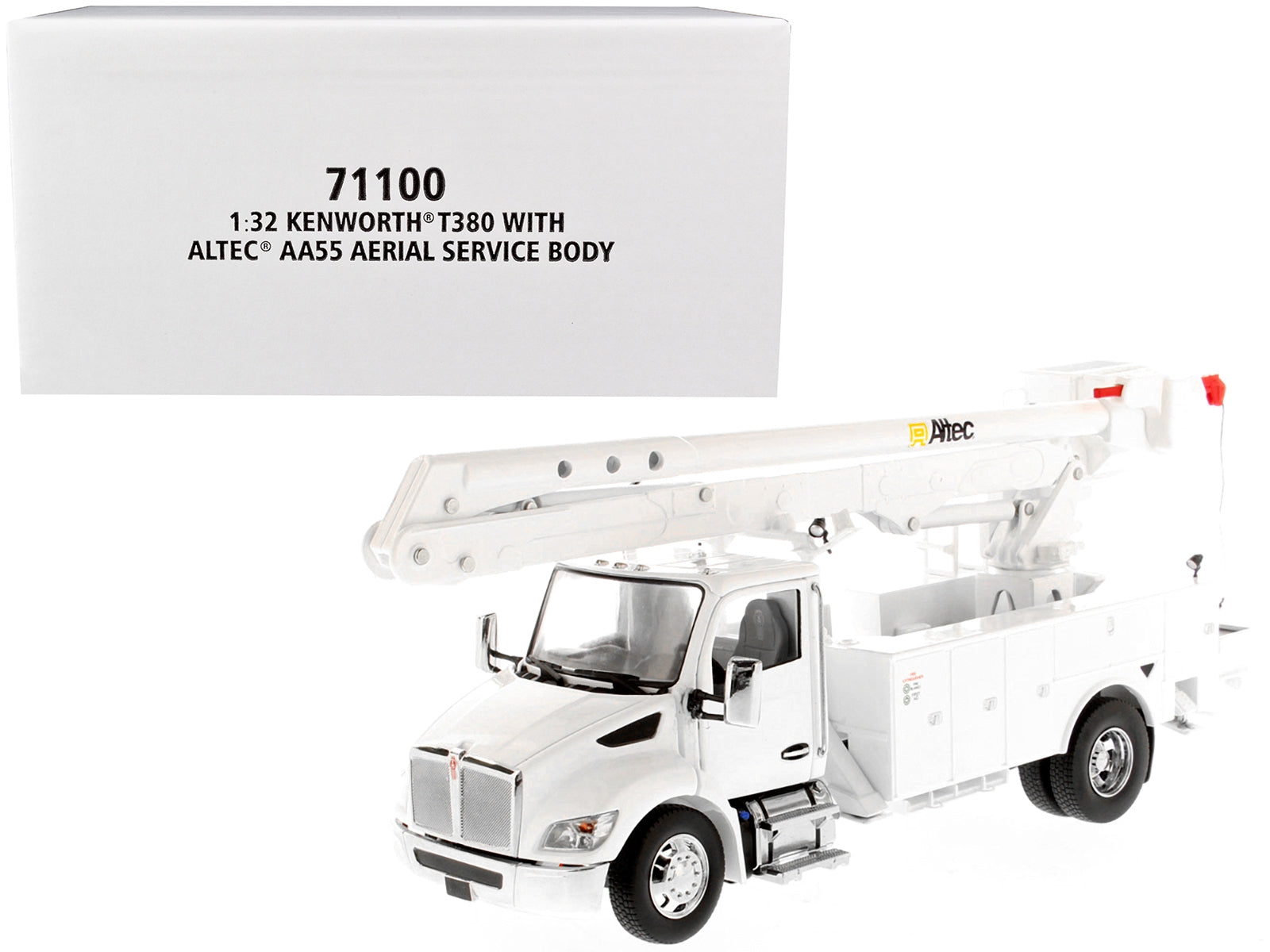 Kenworth T380 with Altec AA55 Aerial Service Truck White "Transport Series" 1/32 Diecast Model by Diecast Masters Diecast Masters